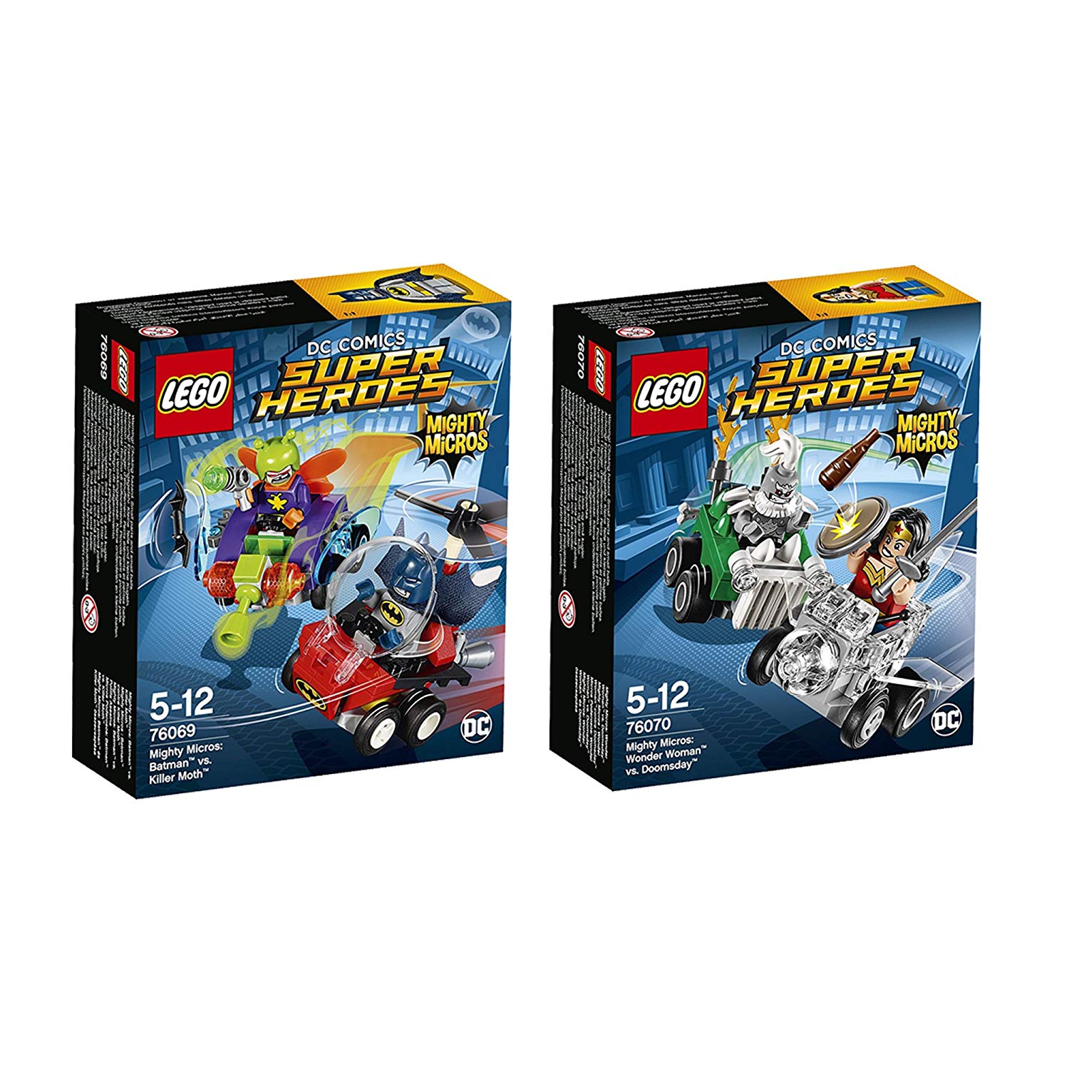 Lego Dc Super Heroes: 2Er Set Mighty 76069 76070 Woman Vs Doomsday And Bat