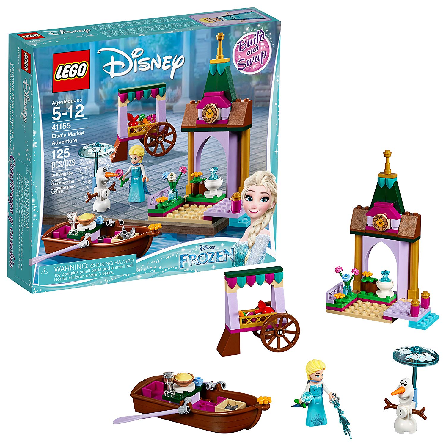 LEGO Disney Princess Elsa's Market Adventure 41155 Building Kit (125 Pieces