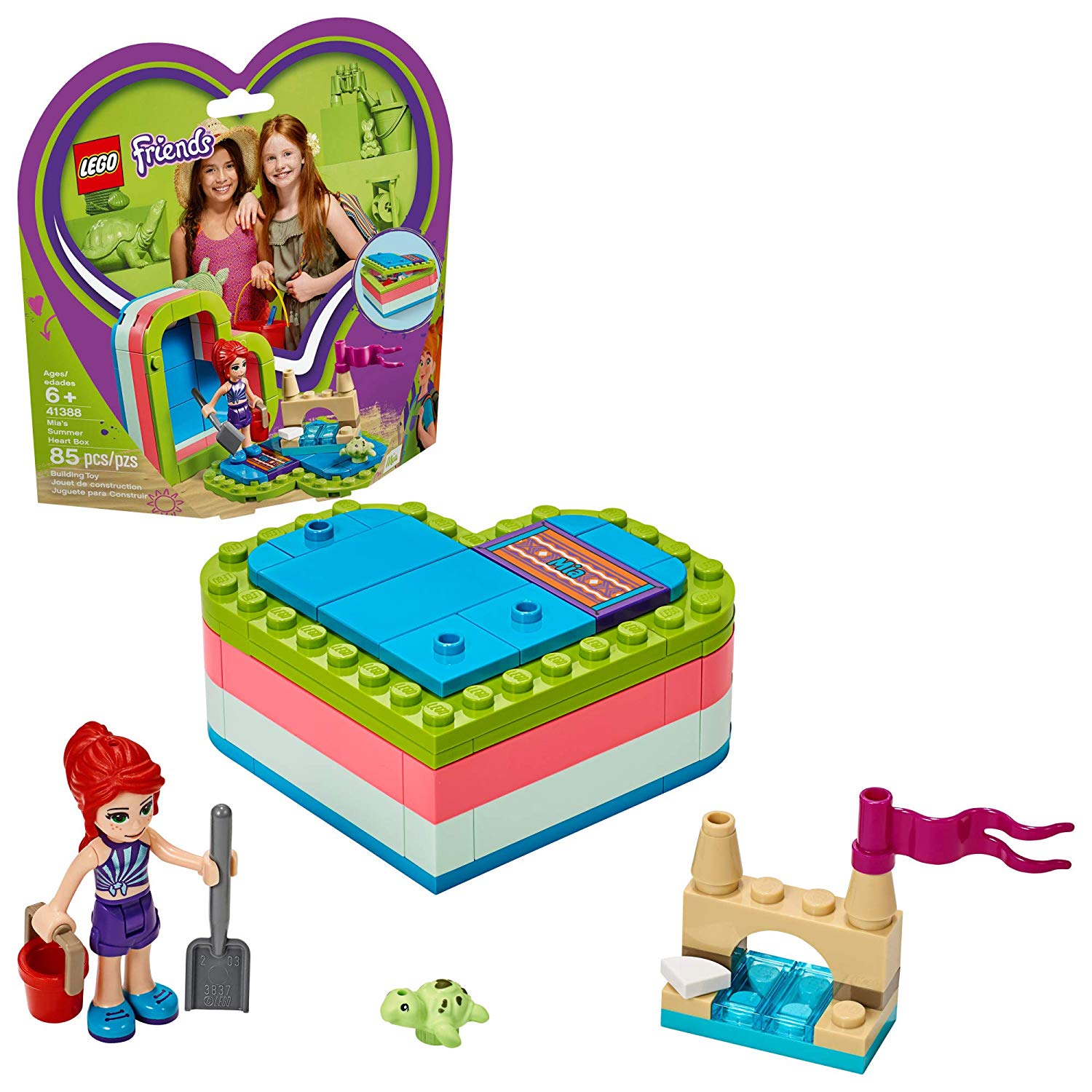 Lego Friends Mias Summer 41388 Heart Box 85 Pieces