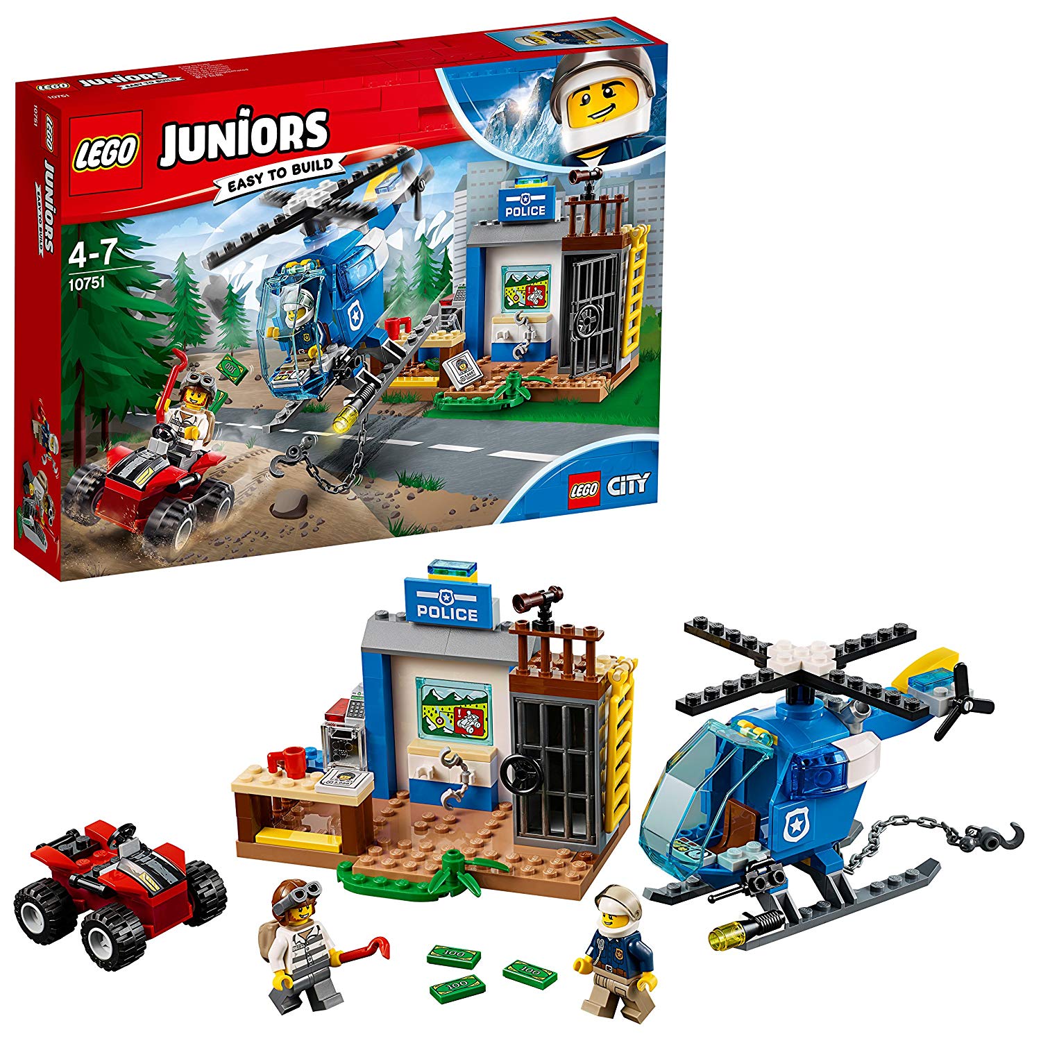 Lego Juniors Cool Childrens Toy Mountain Police On Chase Single
