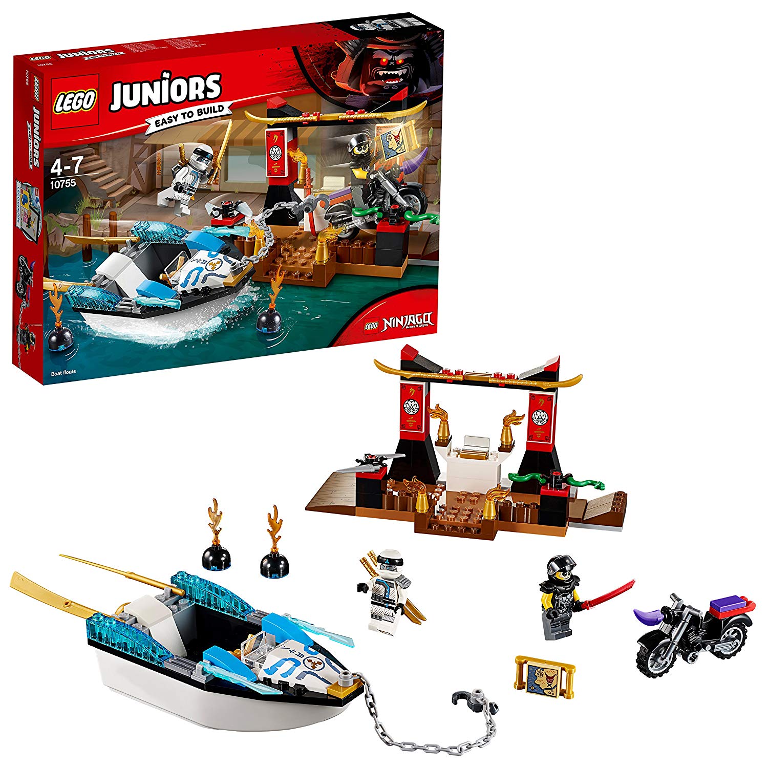Lego Juniors Zanes Tracking Hunting With The Ninja Toy Boat