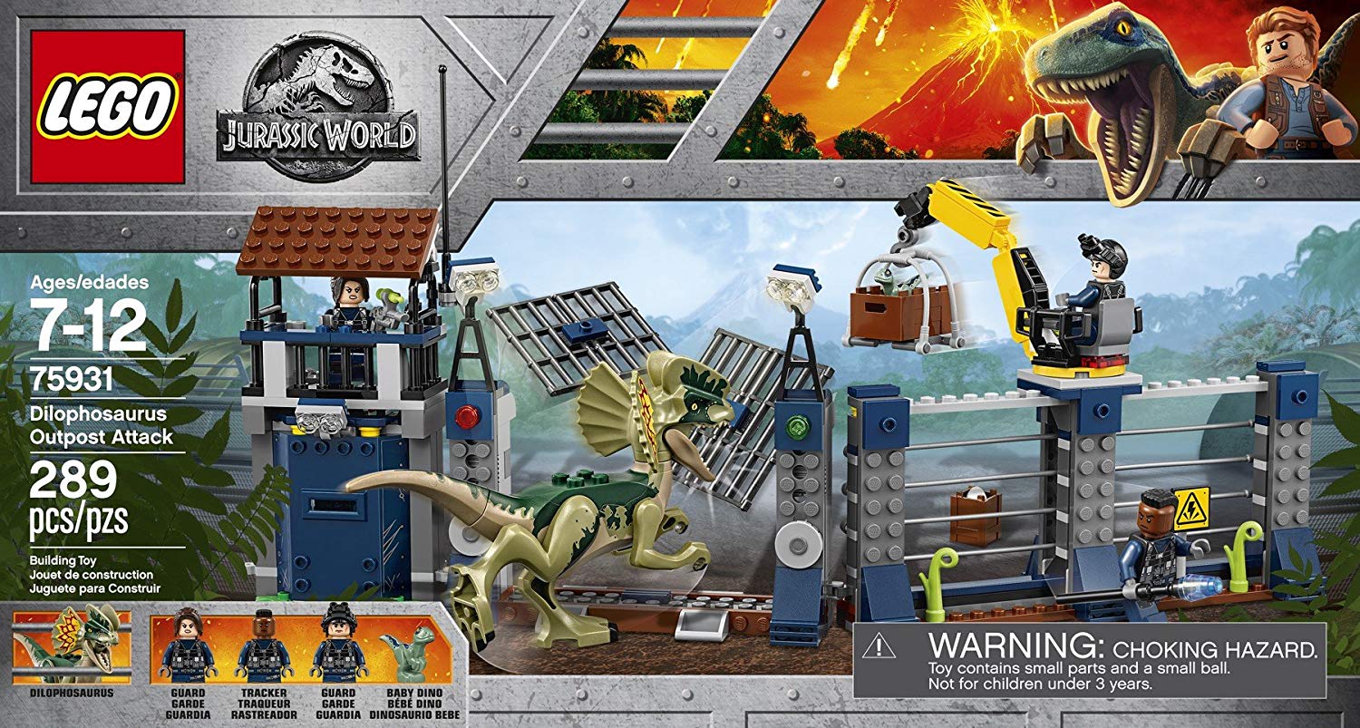Lego Jurassic World Dilophosaurus Outpost Attack 75931 (289 Pieces)