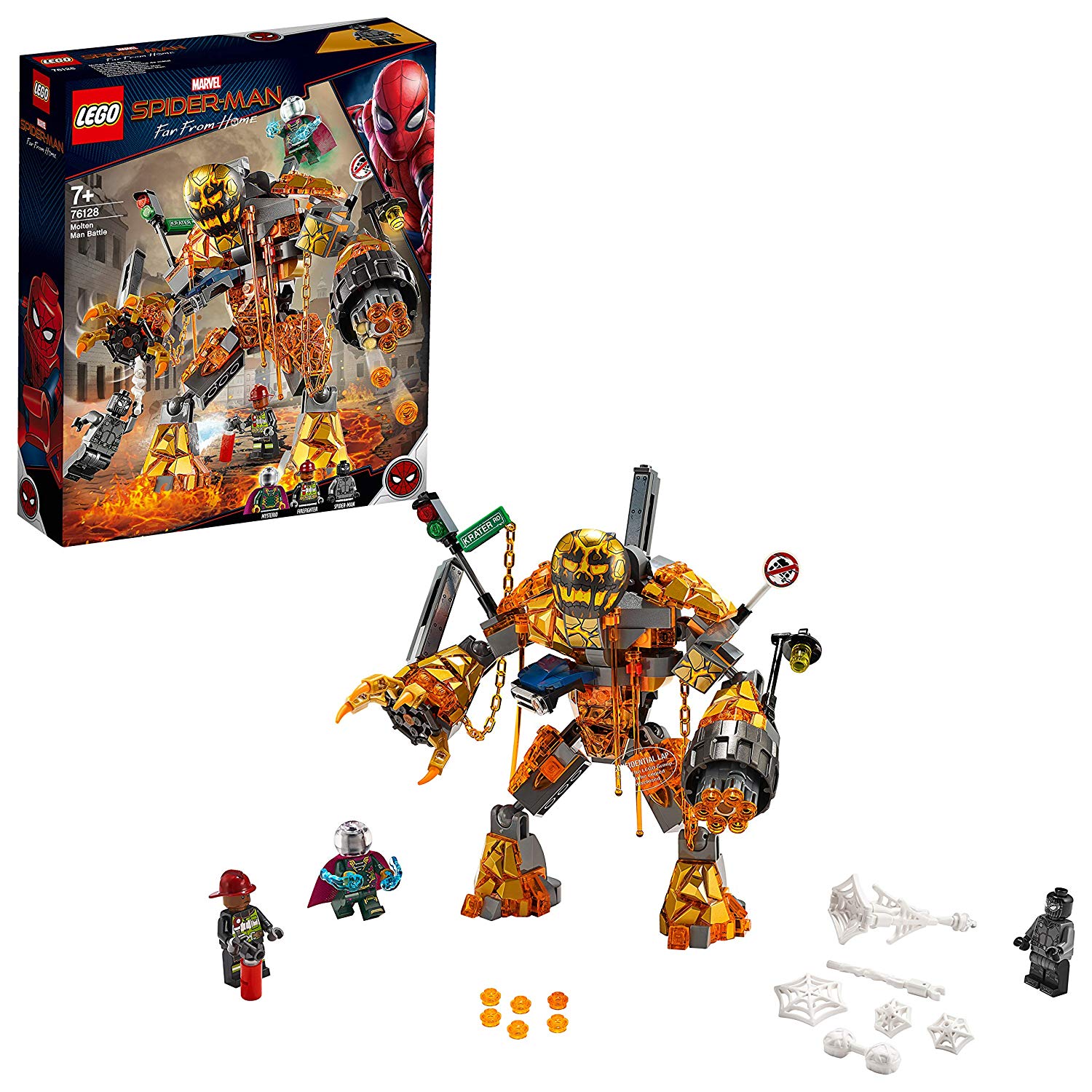 LEGO Marvel Spider-Man 76128 Far From Home Duel with Molten Man Constructio