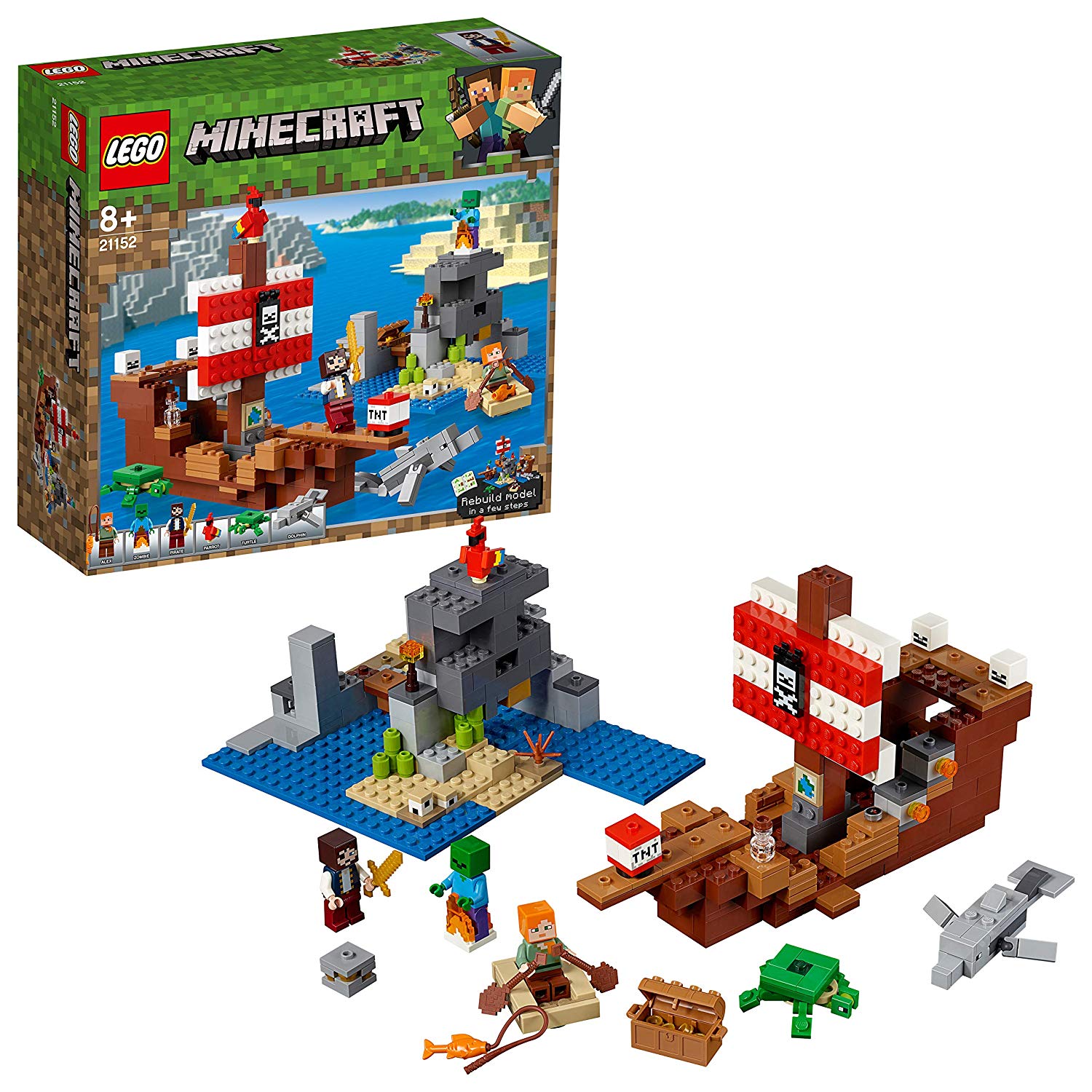 Lego Minecrafttm 21152 The Pirate Ship Adventure