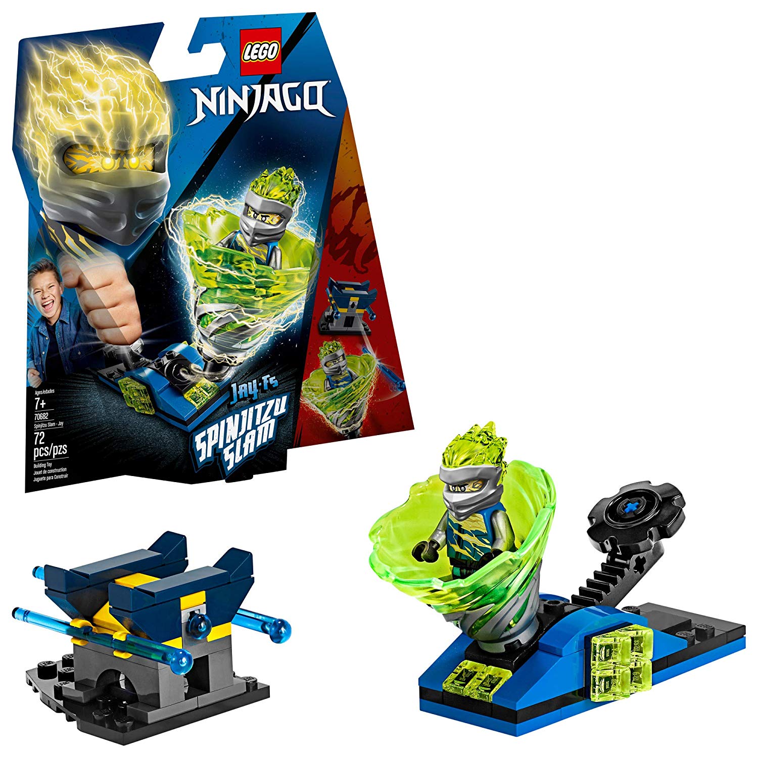 Lego Ninjago 70682 Jay Fs Spinjitzu Slam Spinner (70 Pieces)