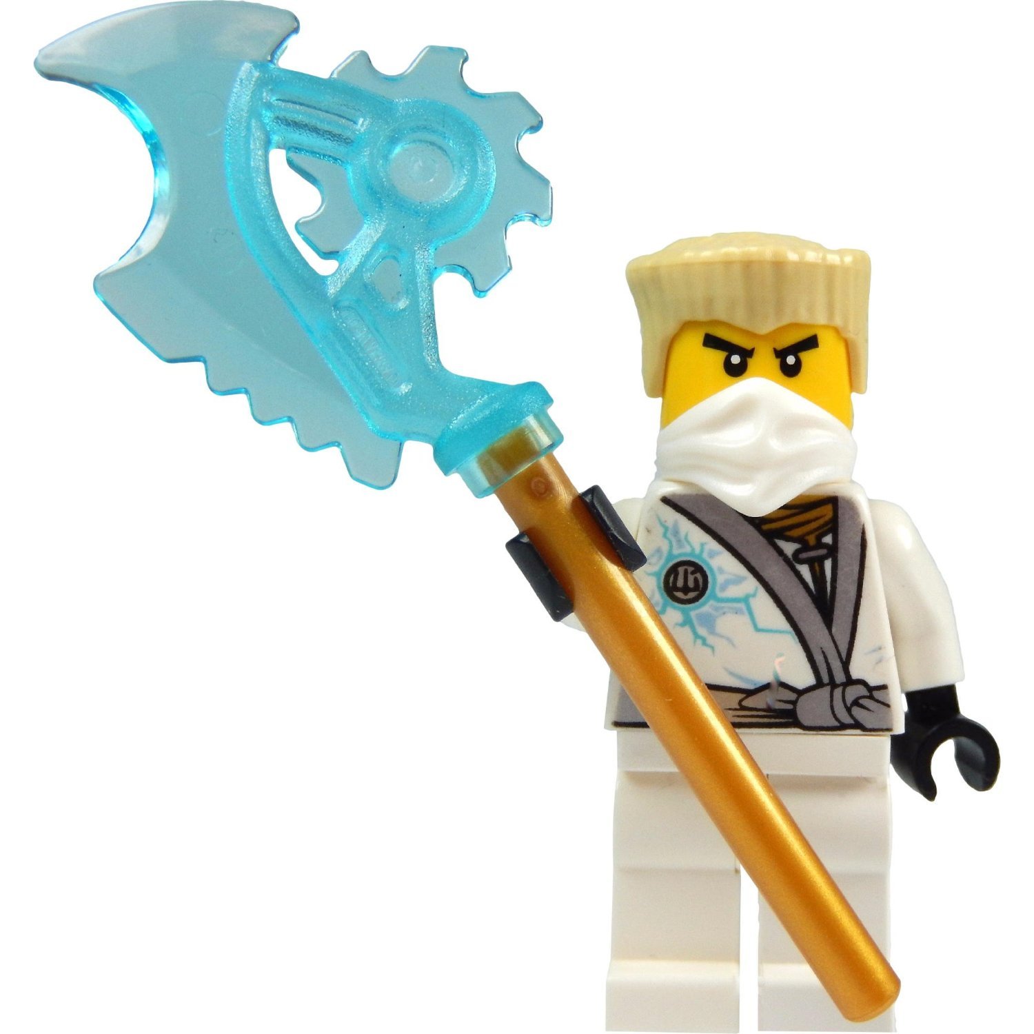 Lego Ninjago Zane Minifigure Rebooted White Ninja With Blue Transparent Tec