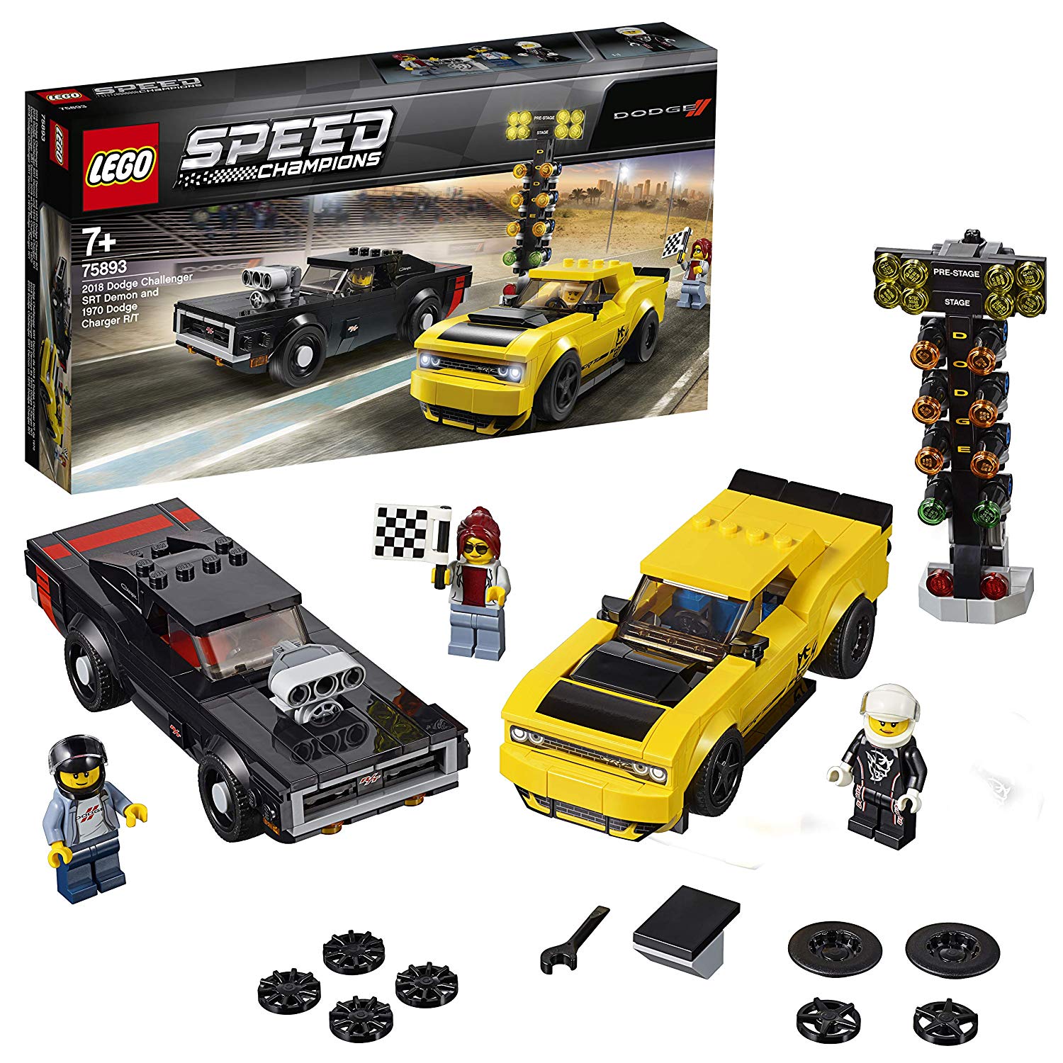 Lego Speed Champions 75893 2018 Dodge Challenger Srt Demon And 1970 Dodge C