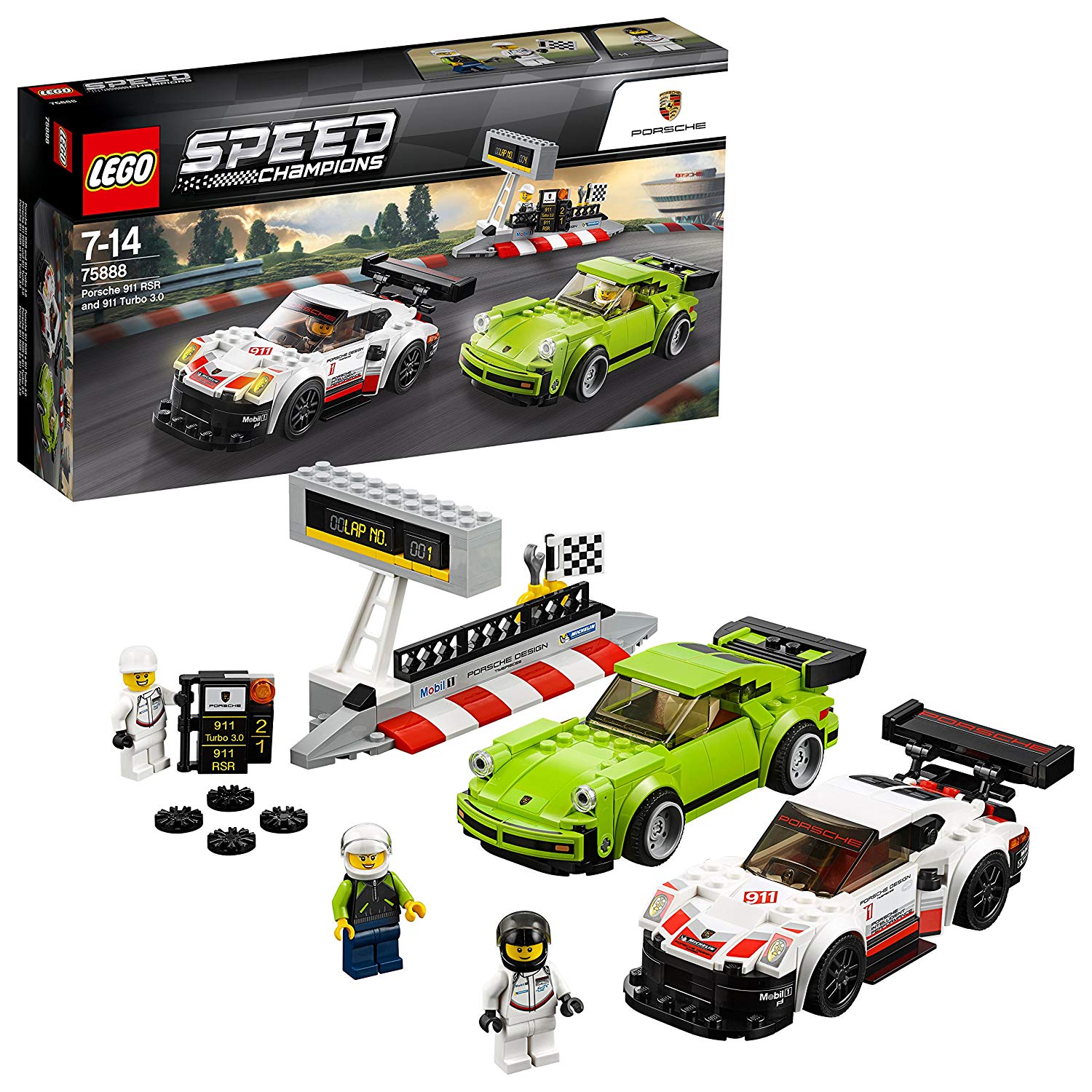 Lego Speed Champions Porsche Rsr And Turbo Construction Toy