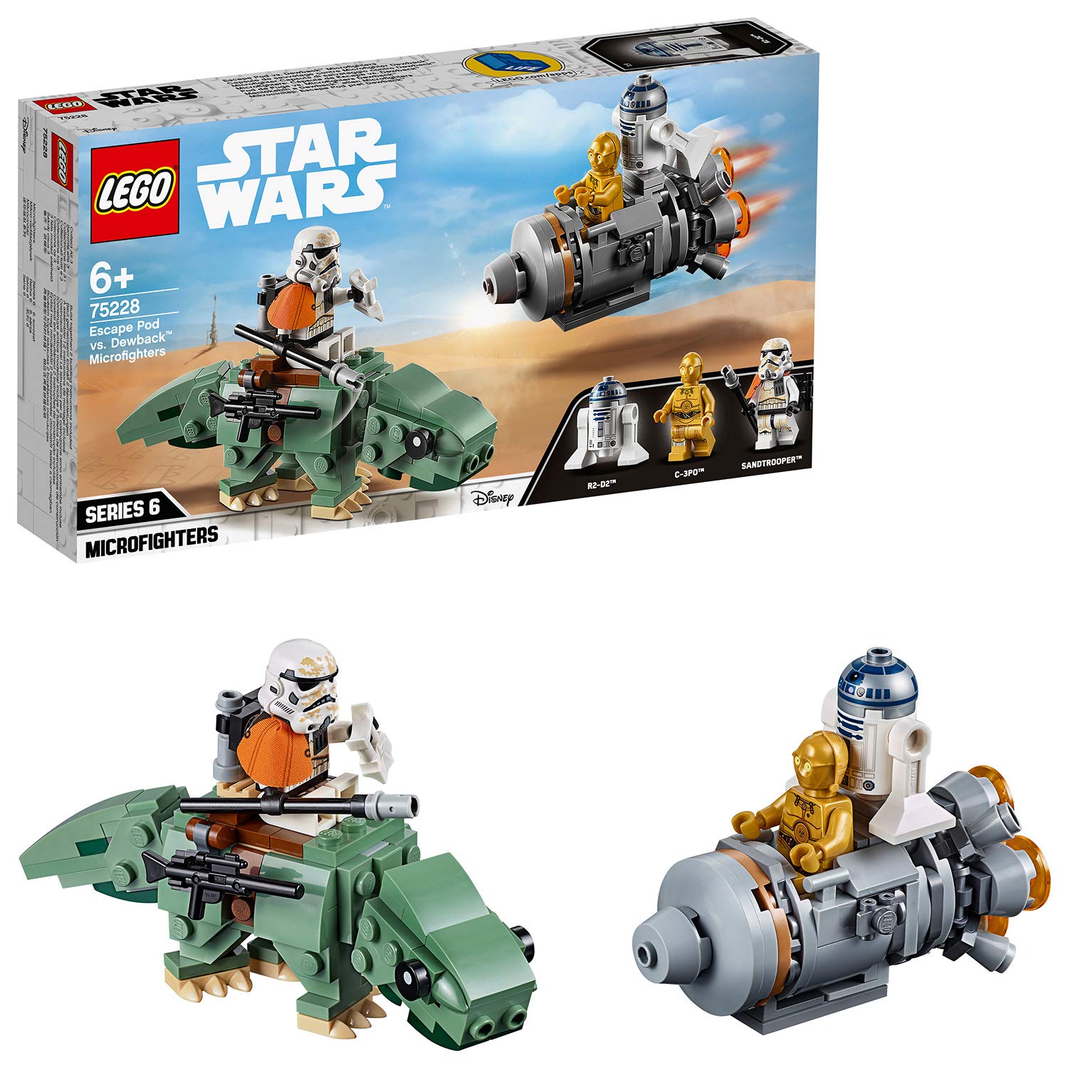 Lego Star Wars 75228 Escape Pod Vs. Dewback Microfighters