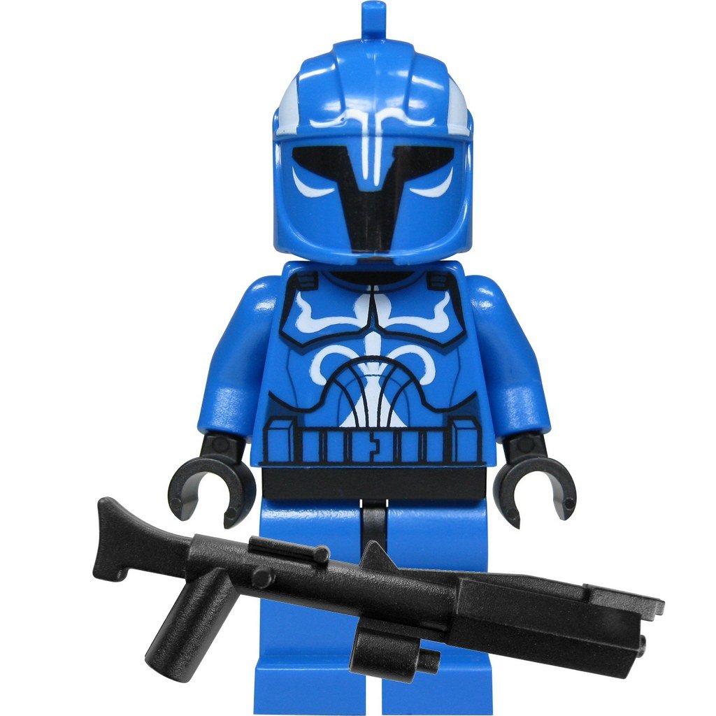 LEGO Star Wars Senate Commando Captain Black Head Little Arms Special Blast