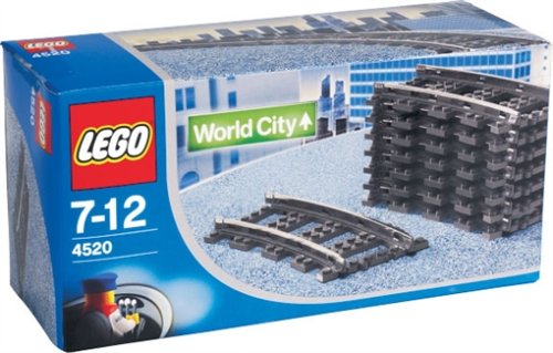 Lego World City Curved Rails Volt Train Track