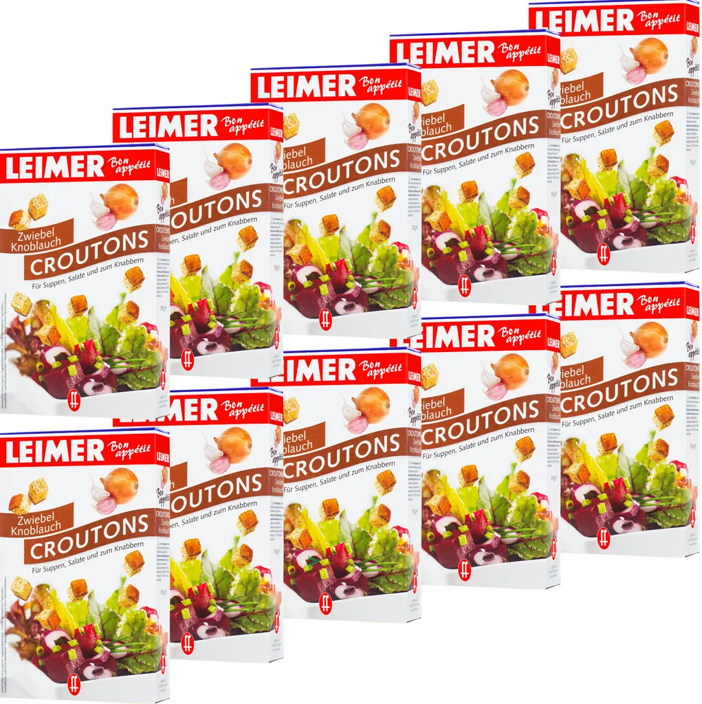 Leimer Croutons Onion/Garlic - 10 x 100g