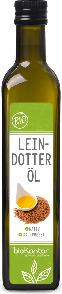 Leindotteröl 500 ml I nativ und kaltgepresst I 100% natürlich I Rohkostqualität von bioKontor