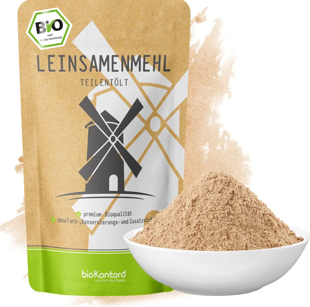 Flaxseed flour 500 g partially defatted from bioKontor