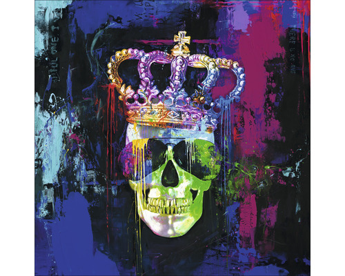 Canvas picture Original Colorful Skull 90x90 cm