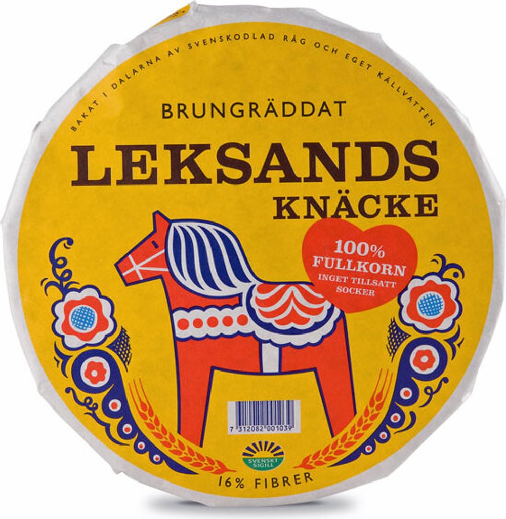 Leksands crispbread brown round 830g