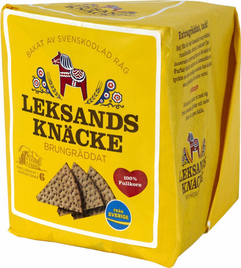 Leksands Crispbread triangular, double baked, 200g