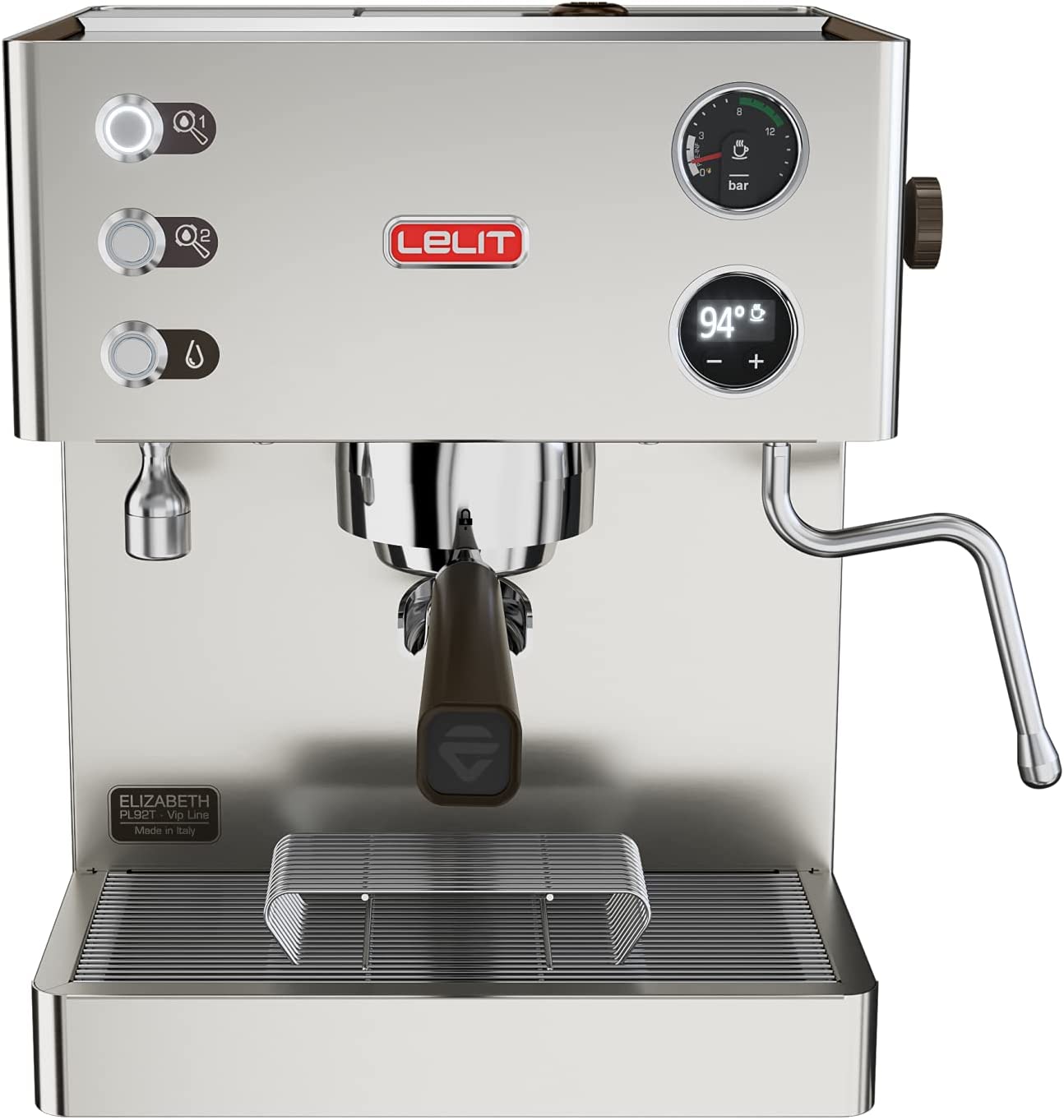 Lelit PL92T Prosumer Coffee Maker with Dual Boiler, 2.5 Litres, Silver