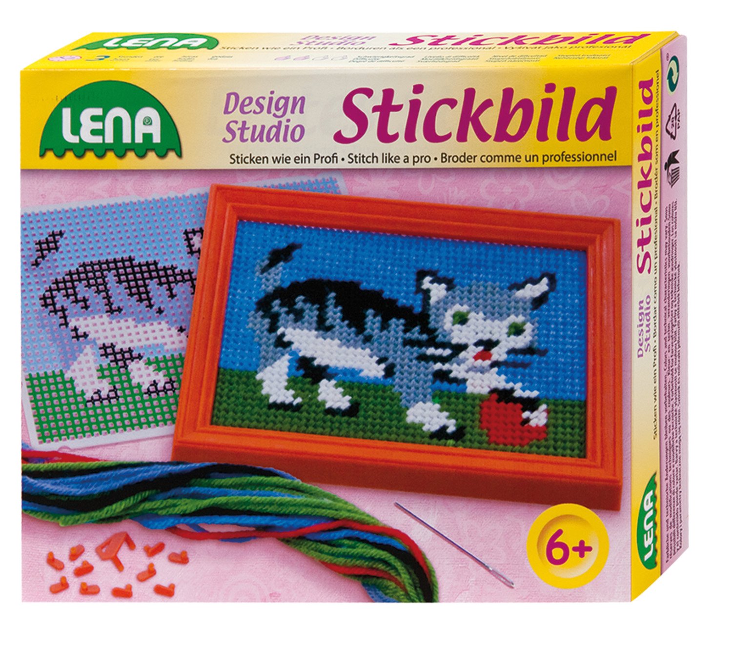 Lena Craft Set Stitch Pattern Cat Multicoloured