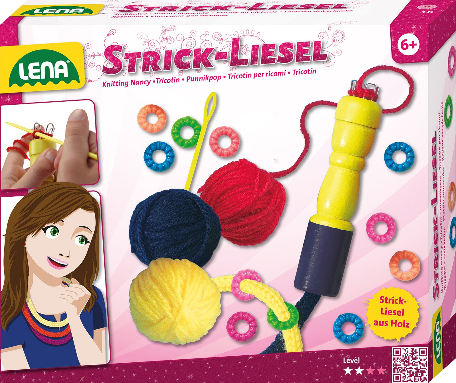Lena Fashion Craft Kit Knitting Dolly Multicoloured