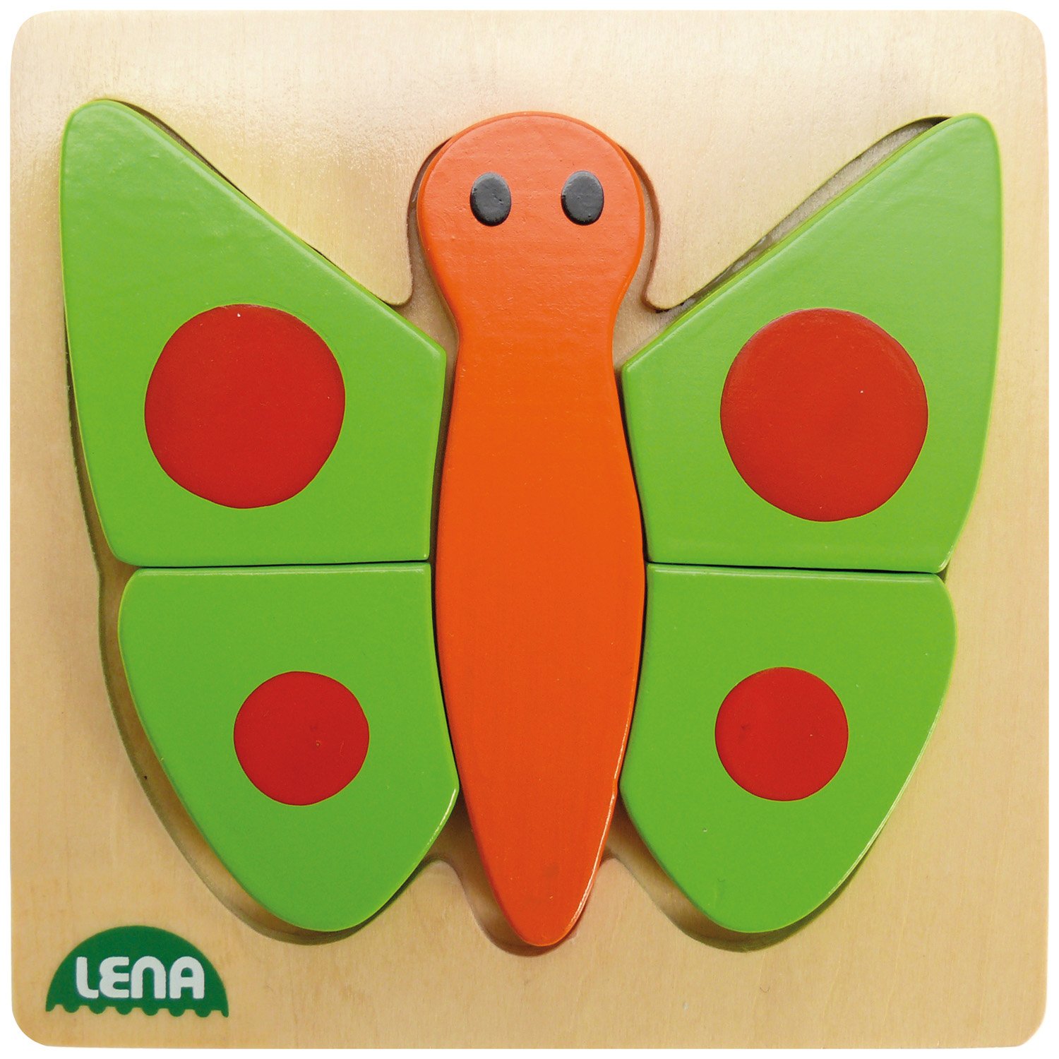 Lena Wooden Puzzle Butterfly Parts Multicoloured