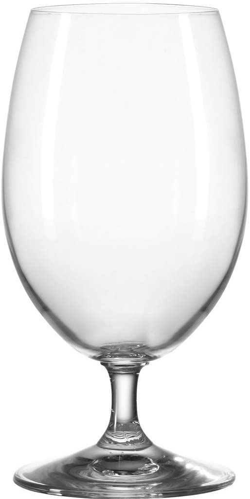 LEONARDO HOME Leonardo Daily 063311 Water Glass Tumbler, Dishwasher Safe Drinks Glass with Stem, Set of 6, 370 ml