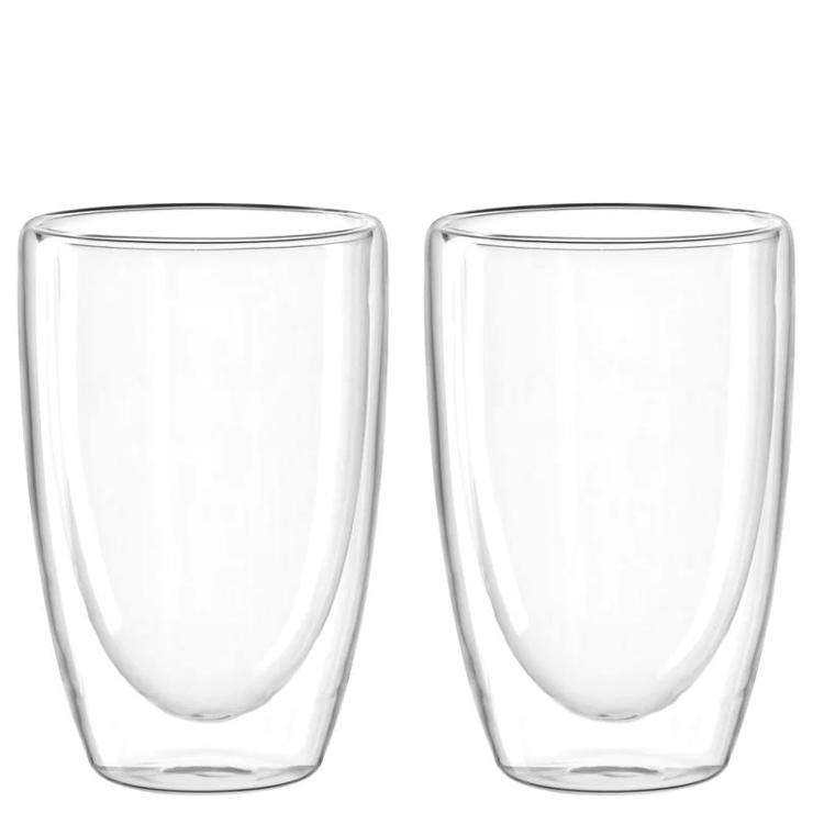 Leonardo, Duo: double-walled latte macchiato cups, set of 2, I: 400 ml, D: 9 cm, H: 14 cm