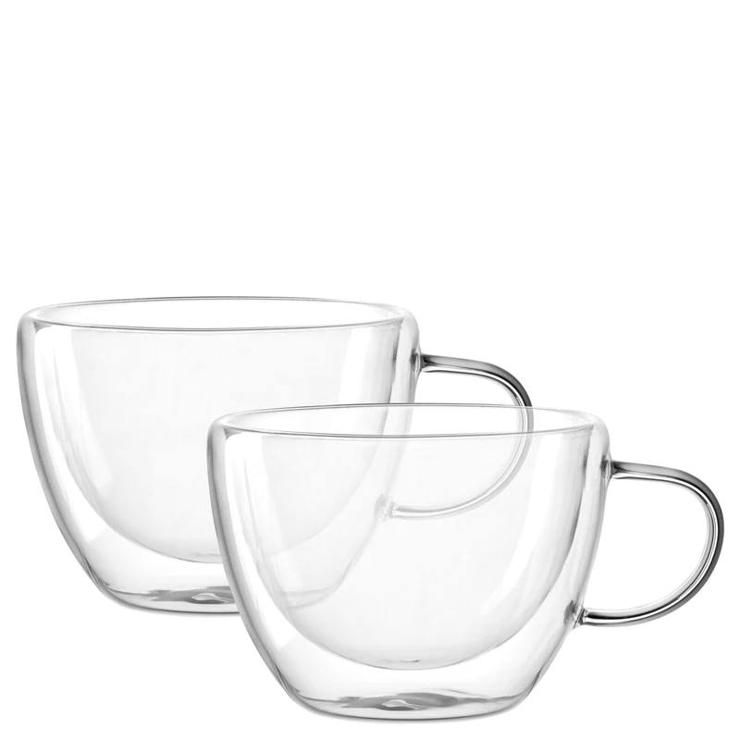 Leonardo, Duo: double-walled tea cup, set of 2, contents: 360 ml, D: 11 cm, H: 10 cm