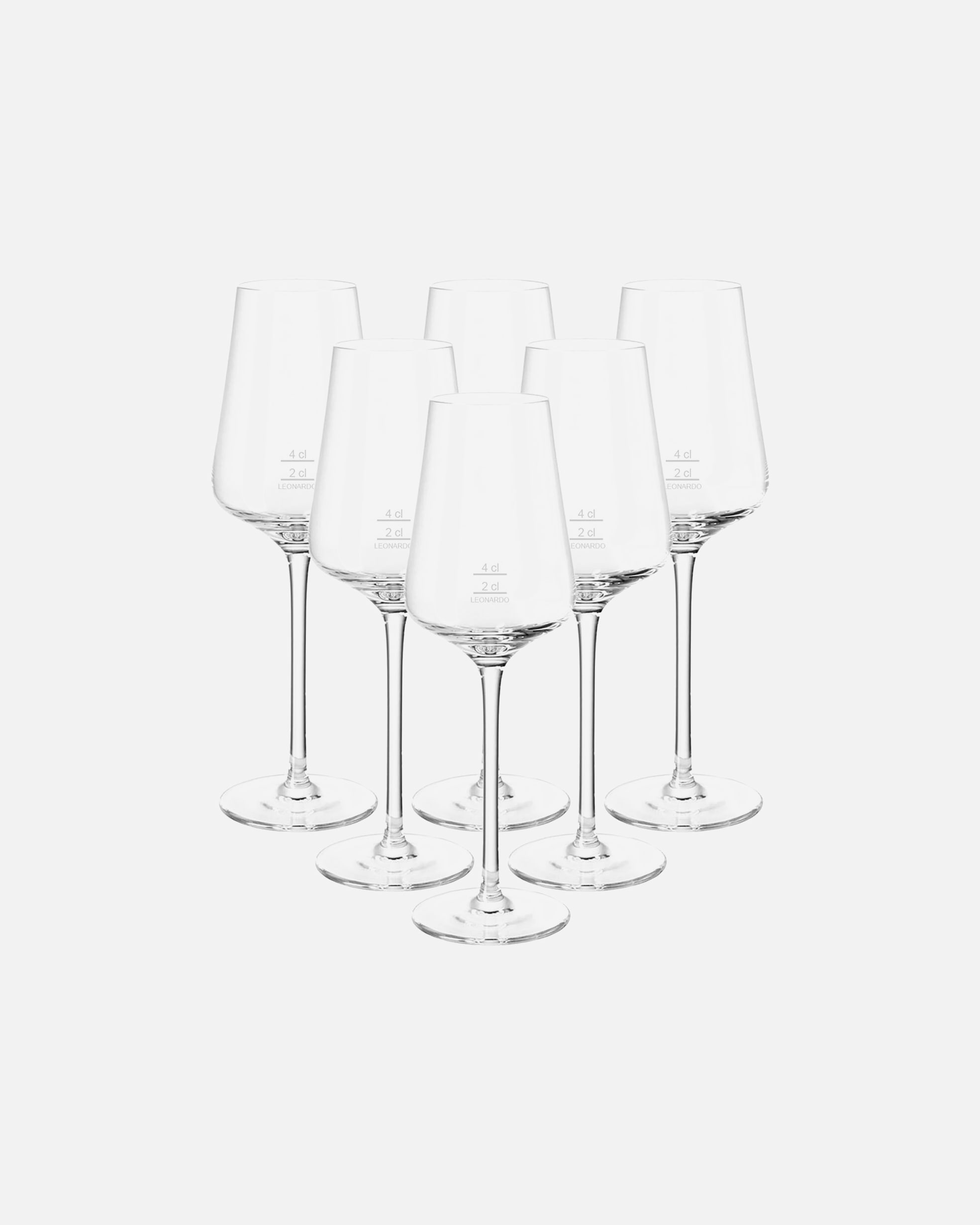 Leonardo Glass Puccini Gastro Edition digestif glasses calibrated set of 6