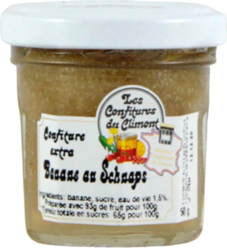 Les Confitures du Climont Bananen-Schnaps Konfitüre extra 50g – Handwerklich hergestellt