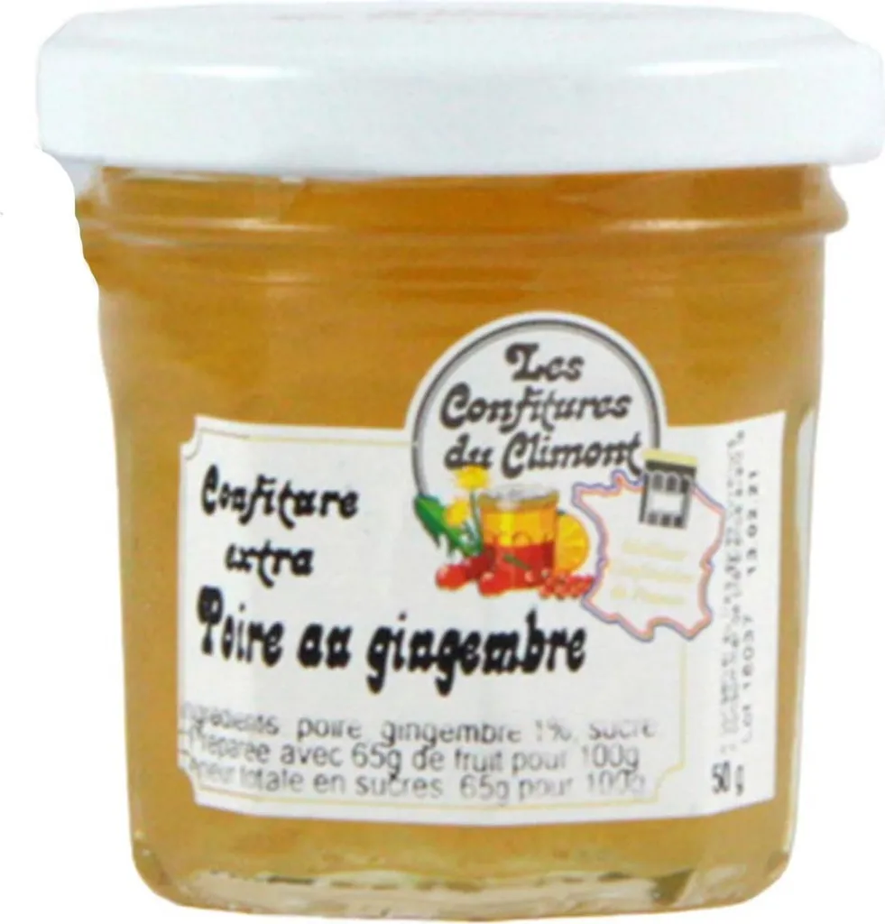 Les Confitures du Climont Birne & Ingwer Konfitüre extra 50g – handgemacht aus dem Elsass