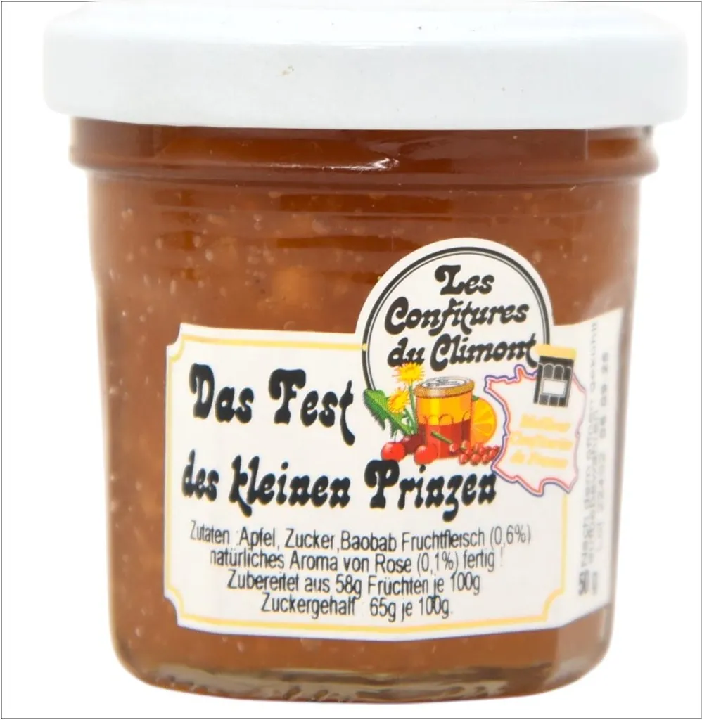 Les Confitures du Climont Le régal du Petit Prince: Apfel-Rose Fruchtaufstrich 50g