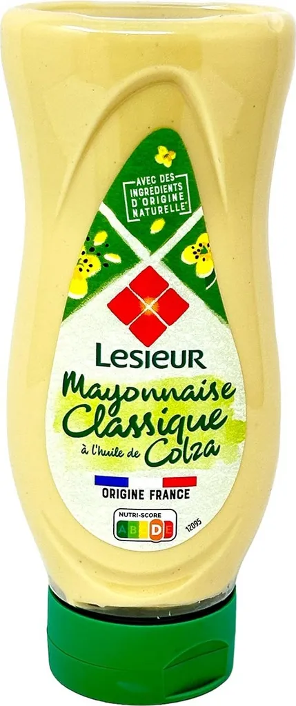 Lesieur Klassische Mayonnaise mit Rapsöl Squeeze Flasche 425g – Praktischer Genuss