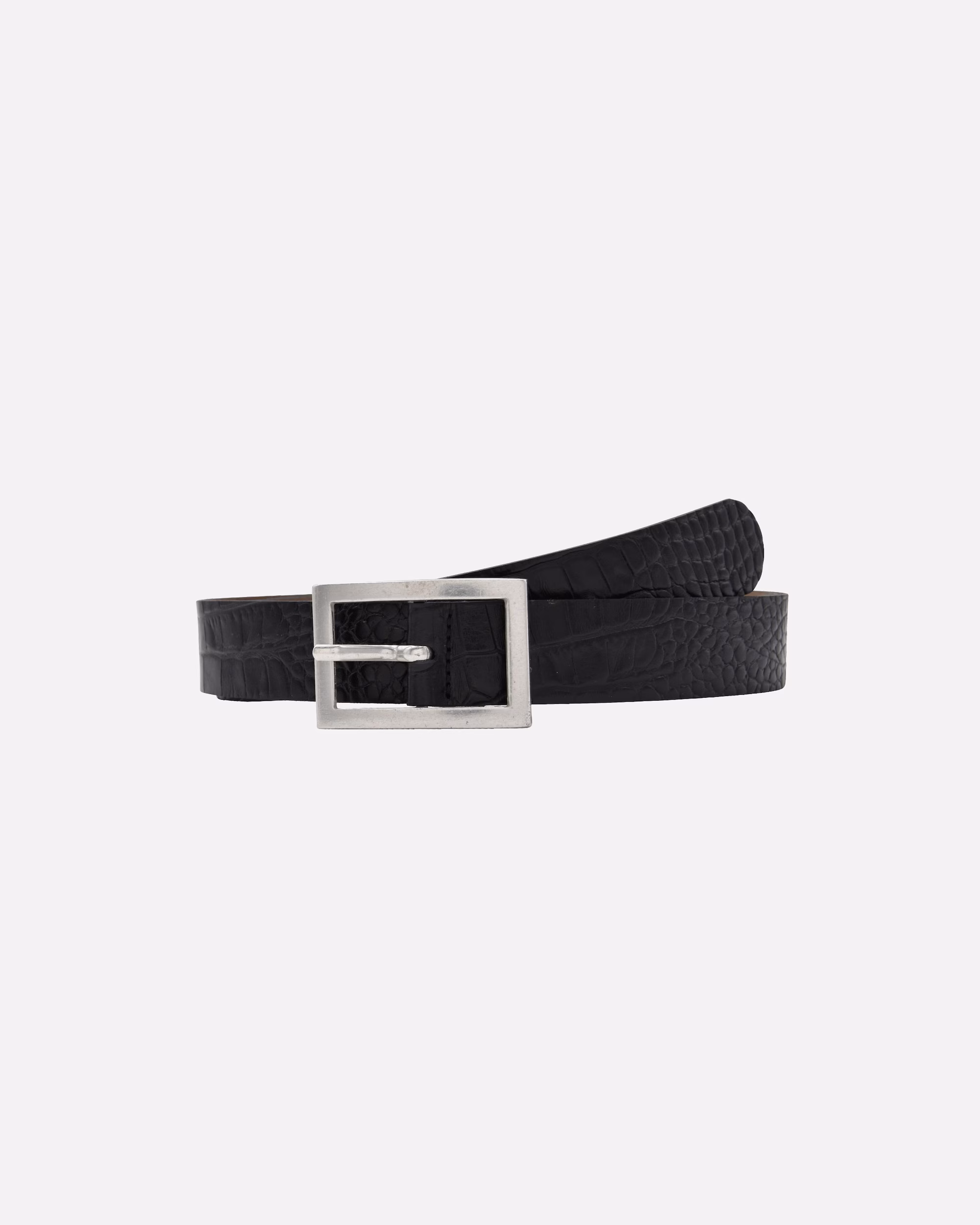 leslii belt Leather belt crocodile with reptile pattern