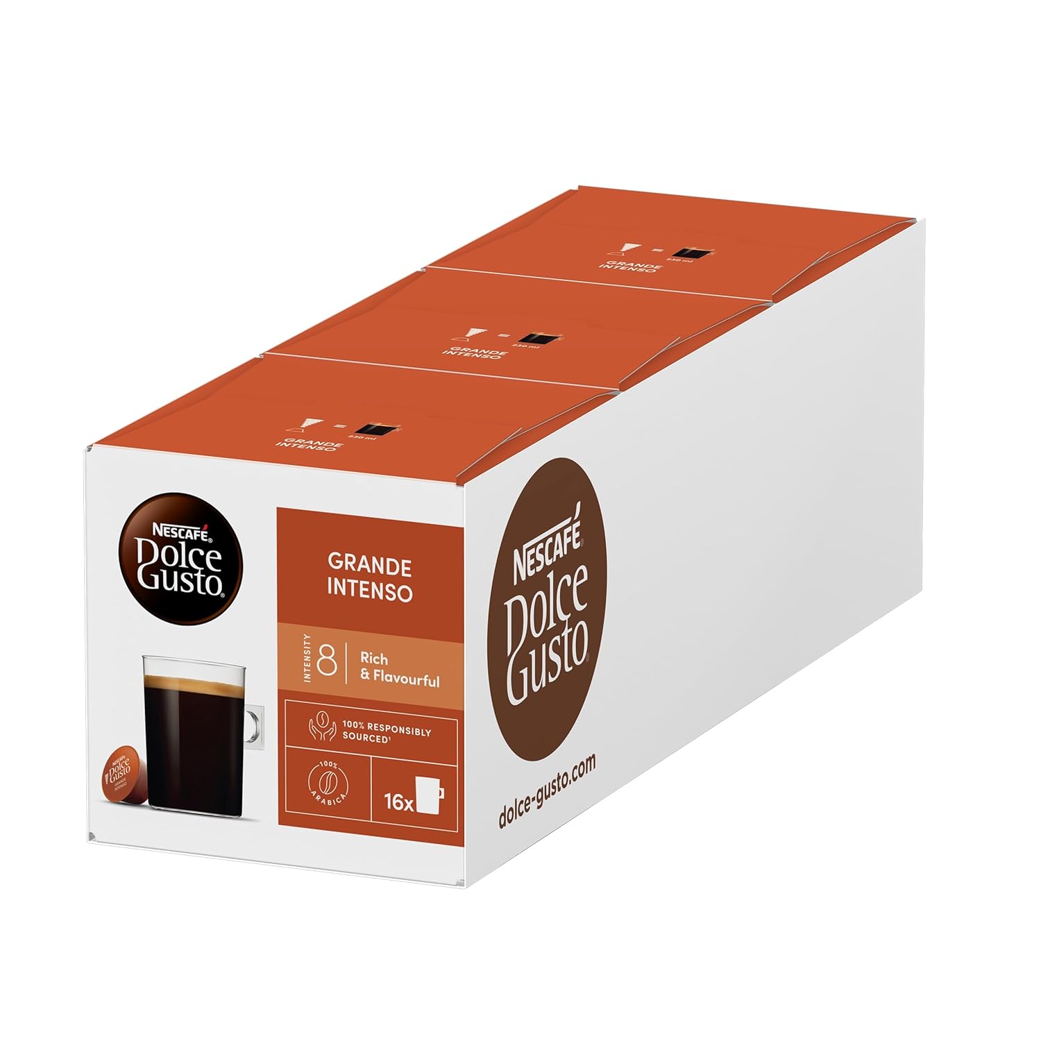 Nescafé Dolce Gusto Caffè Grande Intenso Pack of 2 x 2 x 16 Capsules