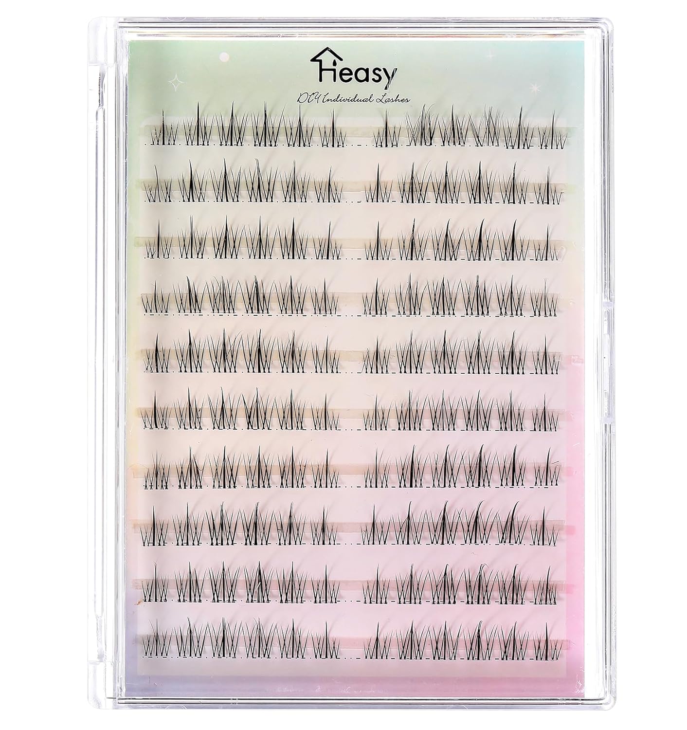 False Eyelashes, Natural Eyelash Clusters, 120 Pieces Wavy Manhua Natural Eyelash Extensions, Eyelash Clusters with Thin, Transparent Band, Individual Eyelashes for DIY