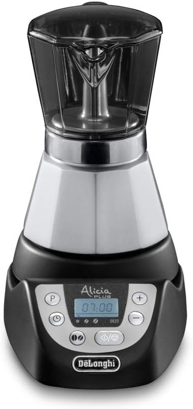 De \ 'Longhi Emkp42.b Alicia Plus - Electric Moka Coffee Machine, 450 W, 2-4 Cups, Plastic, Black / Silver Black