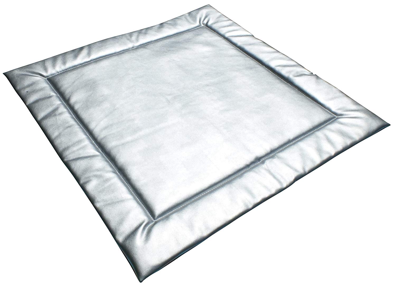 Ideenreich 2452 Crawling Blanket 125cmx125 cm Idea Metallic Silver Photo Frame, Silver