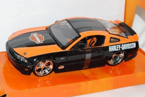 Maisto HarIey Davdson Unknown Ford Mustang Gt 2011 Coupe Black Orange Hariey Davdson 1/24 Maisto 
