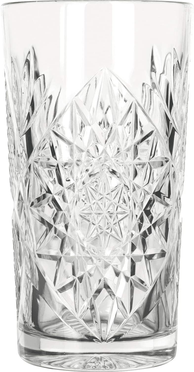 Long drink glass cocktail glass glass glass water juice glasses 47 cl Diameter 8.5 cm Libbey Hobstar (12 Pieces)
