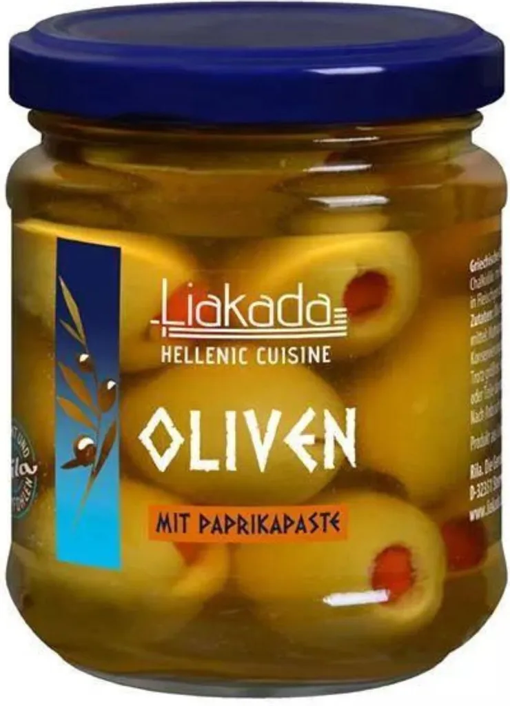 Liakada Green Olives with Paprika Paste, 190g