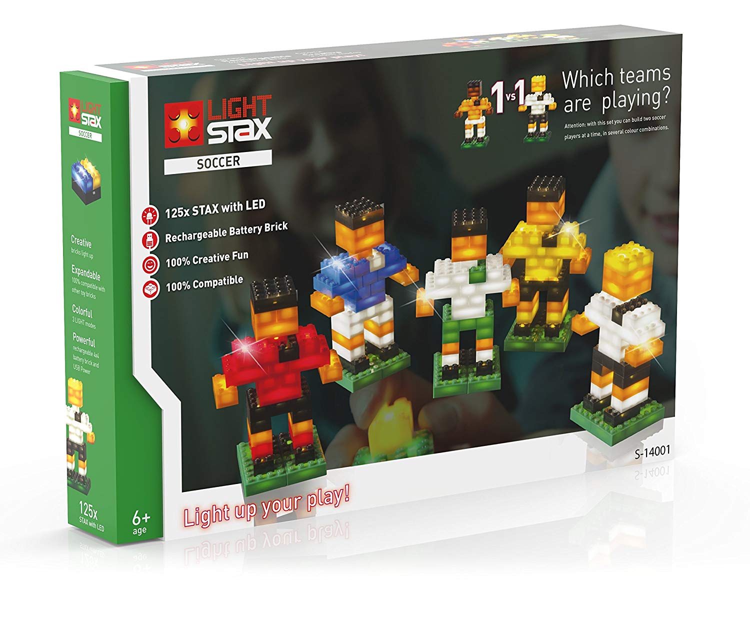 Light Stax S 14001 Soccer Characters Construction Boxes