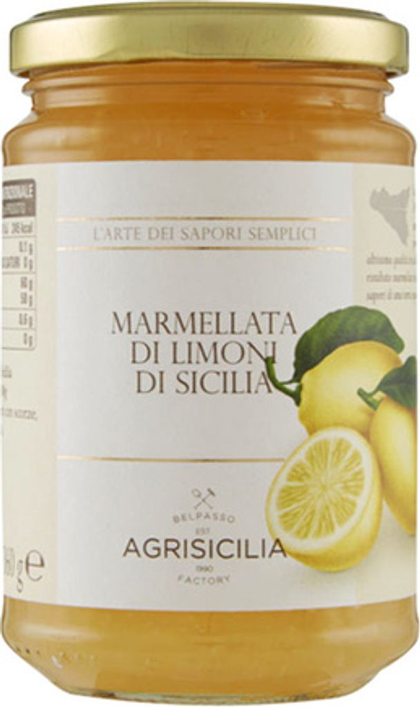 Limoni Di Sicilia Zitronenmarmelade 360g - Agrisicilia