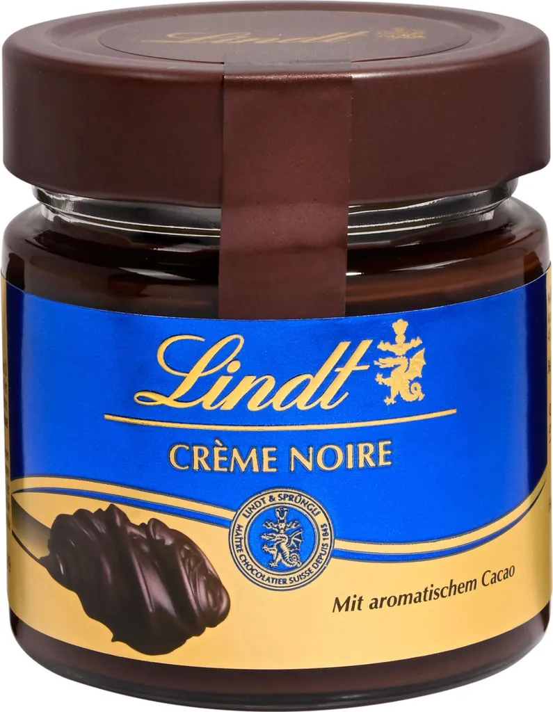 Lindt Creme Noir Dunkle Kakaocreme mit vollmundiger Schokolade 220g