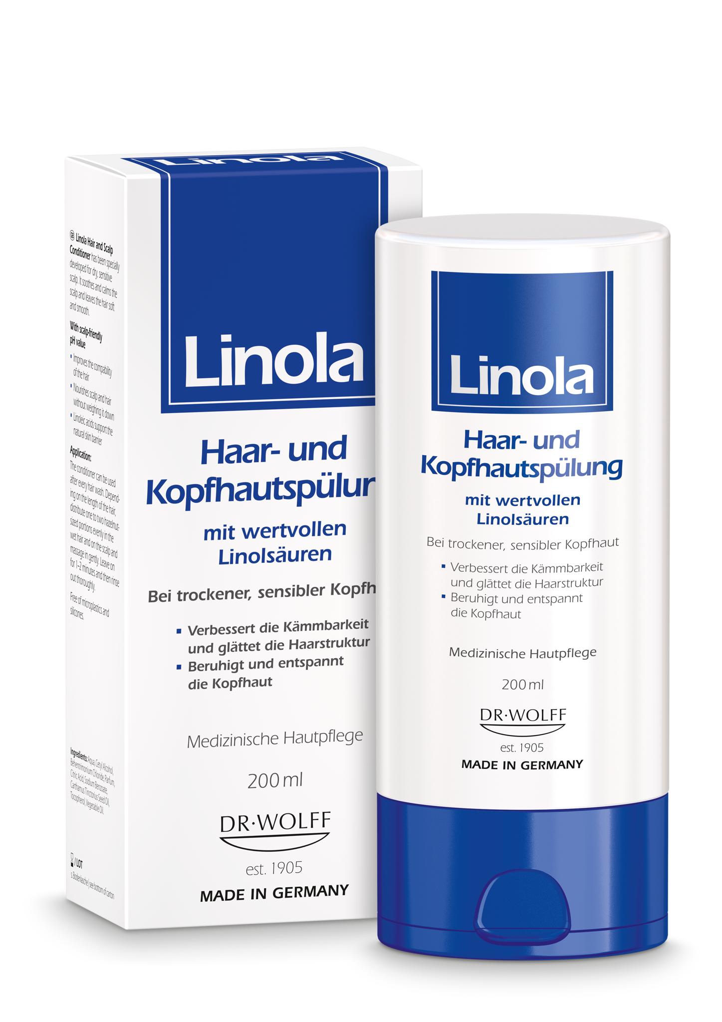 Linola hair and scalp rinsing