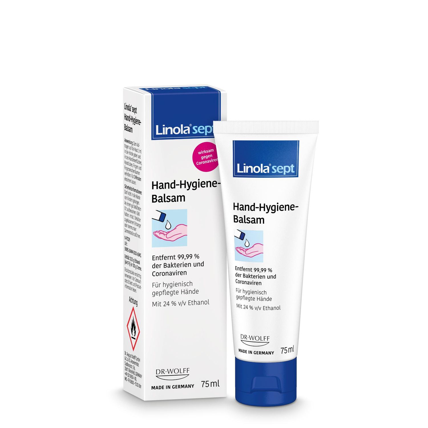 Linola® Sept hand-hygiene balm-hand cream for hygienically well-groomed hands