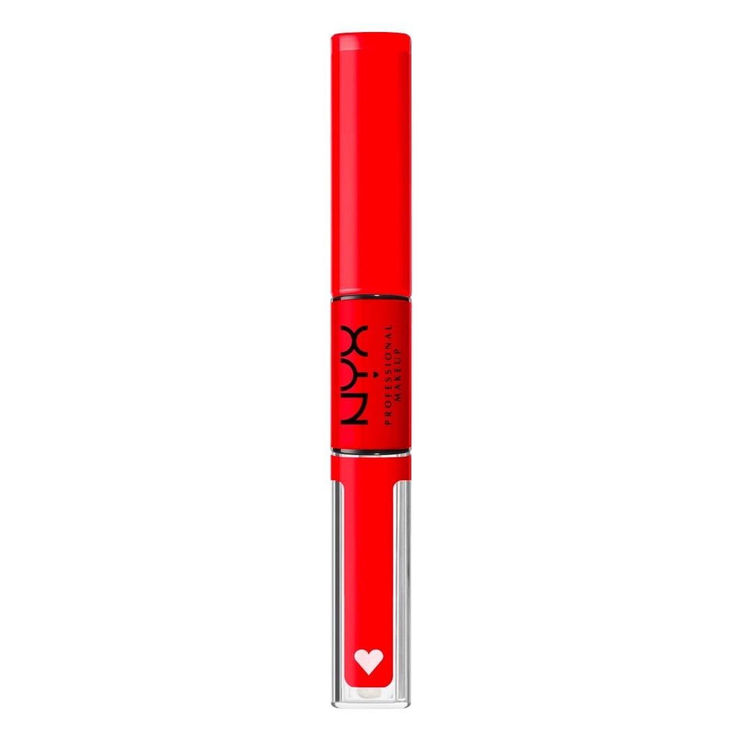NYX PROFESSIONAL MAKEUP Shine Bright High Pigment Lip Shine,Rebel In Red, Rebel In Red