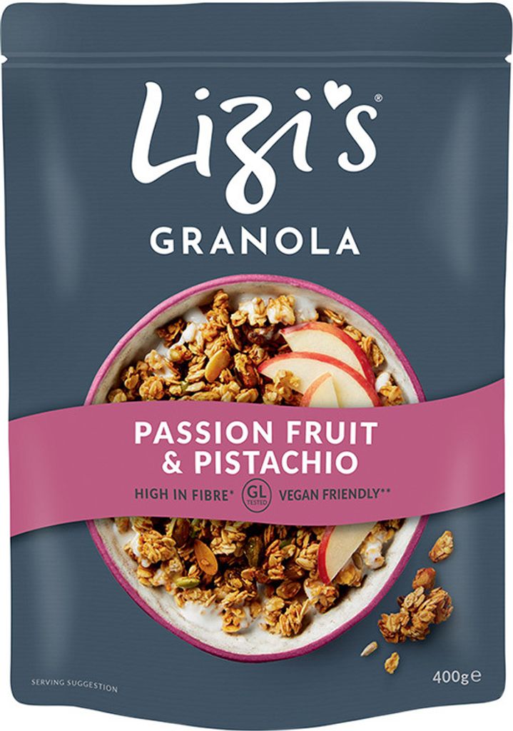 LIZIs Granola, Passion Fruit & Pistacchio 400g