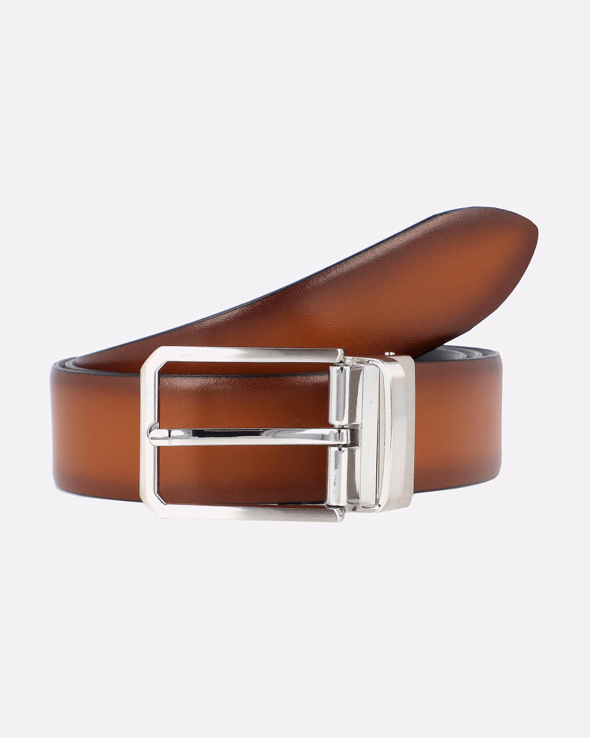 Lloyd Men's Belts Belt Reversible Leather Belt (cognac/black cognac/black)