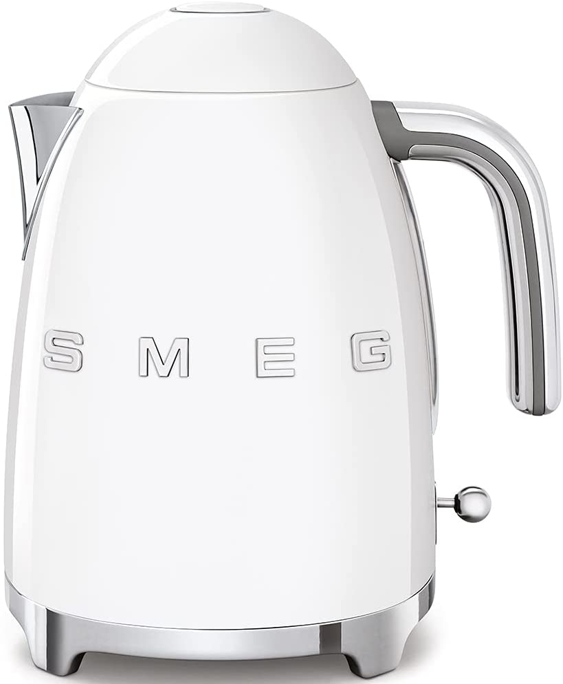 Smeg KLF03WHEU Electric Kettle, Stainless Steel, 1.7 Litres, White